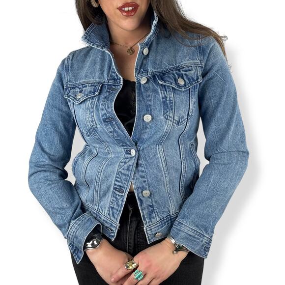 J. CREW light blue wash fitted denim jacket - Picture 7 of 16